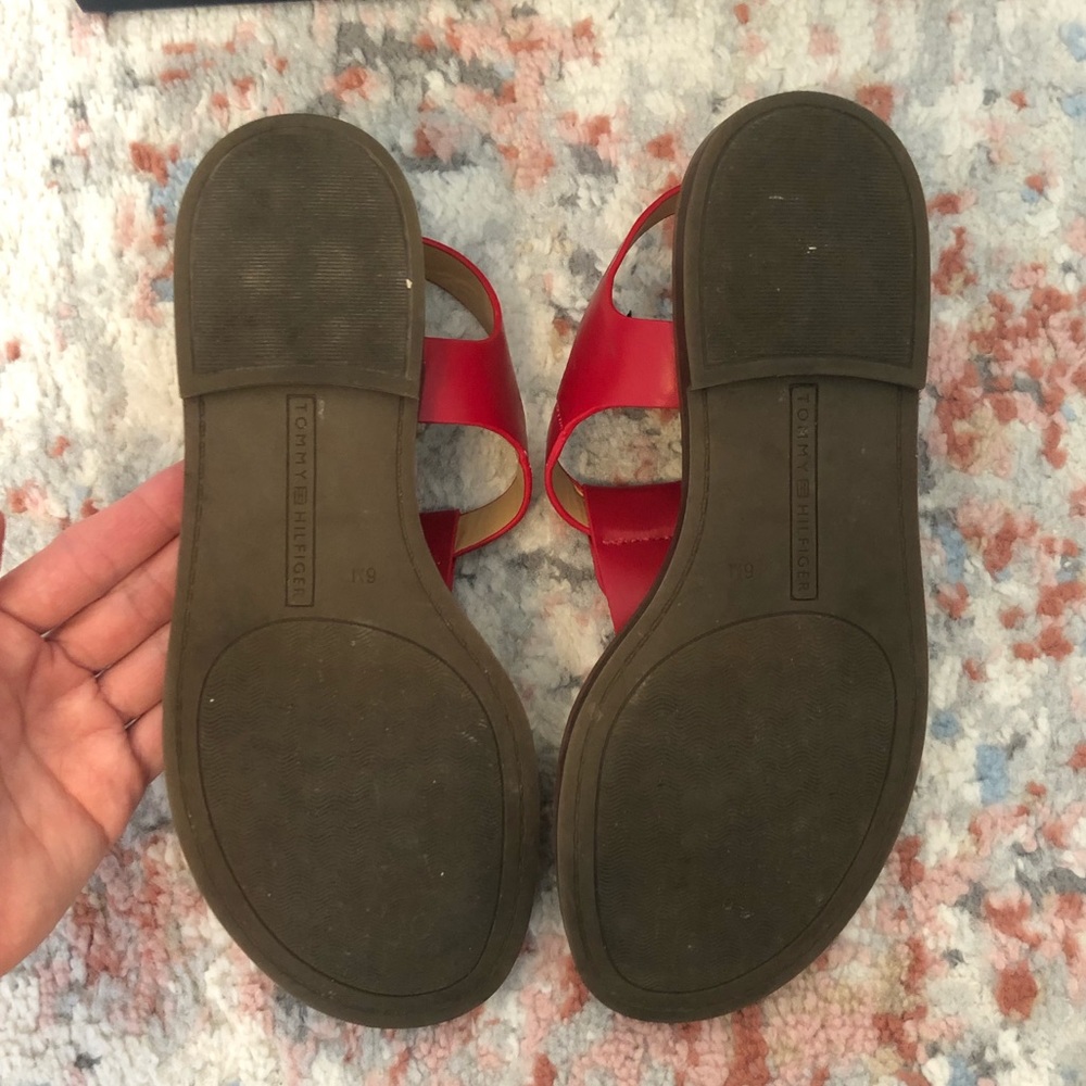 Tommy Hilfiger Burke Red Sandals - Picture 8 of 15